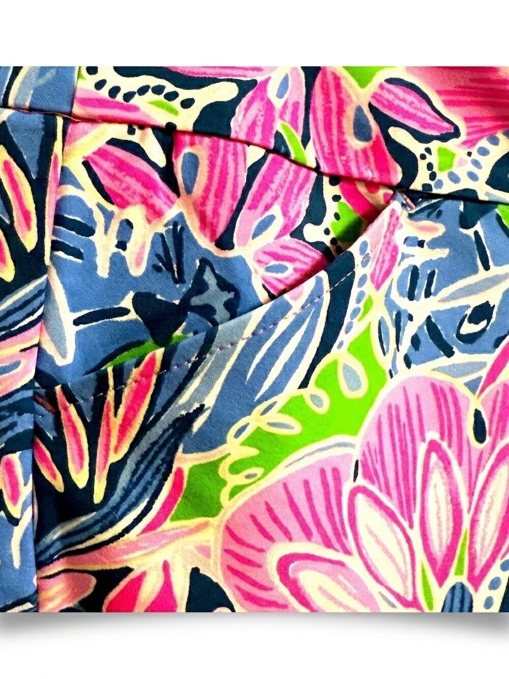 Lilly Pulitzer Corso UPF 50+ Golf Pants Tiger Sunrise Gecko Green Leggings NEW - Picture 5 of 6